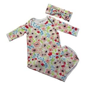 Baby Essentials 3M Pink Flowers Sleep Sack With Headband